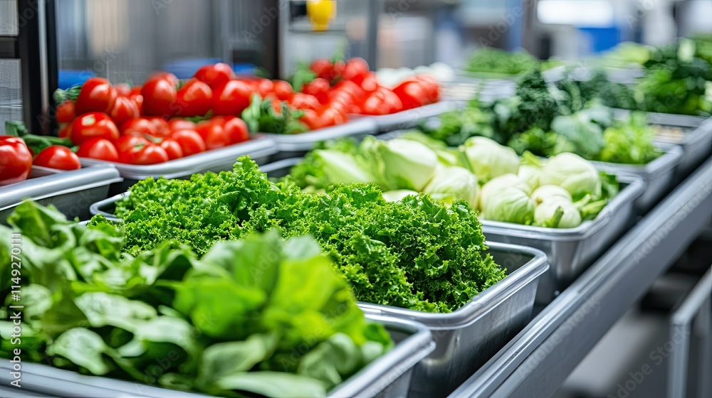 Fresh Organic Vegetables Displayed in Supermarket Produce Section Fresh Organic Vegetables Displayed in Supermarket Produce Section
