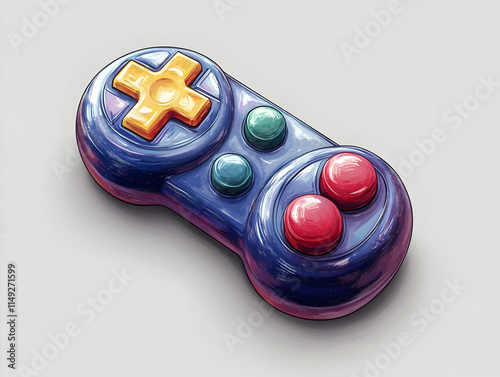 Stylized Gamepad Illustration photo