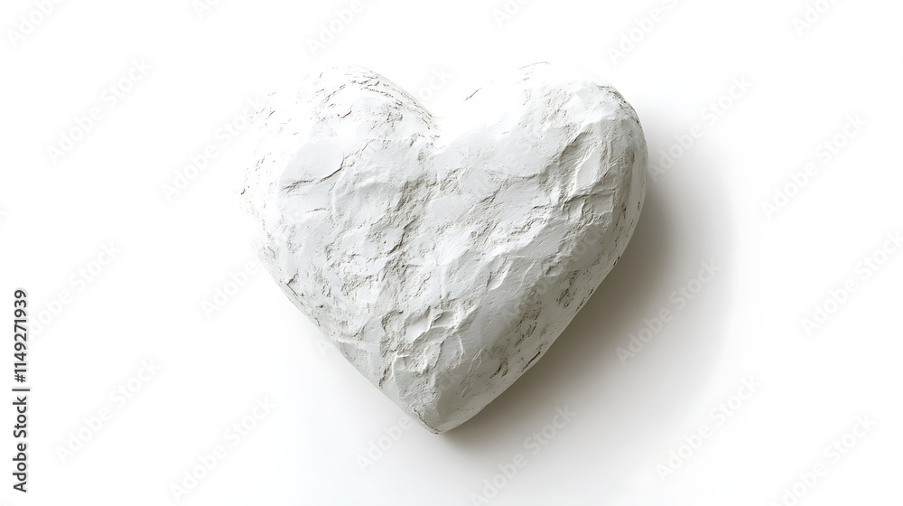 white heart shape isolated on white white heart shape isolated on white