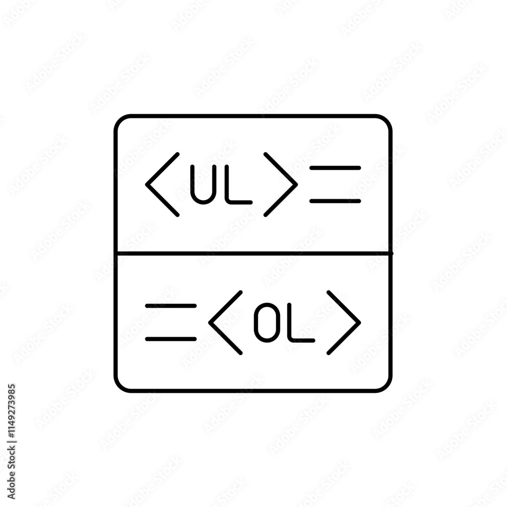 Table Outline Icon Represents a table structure with Table Outline Icon Represents a table structure with