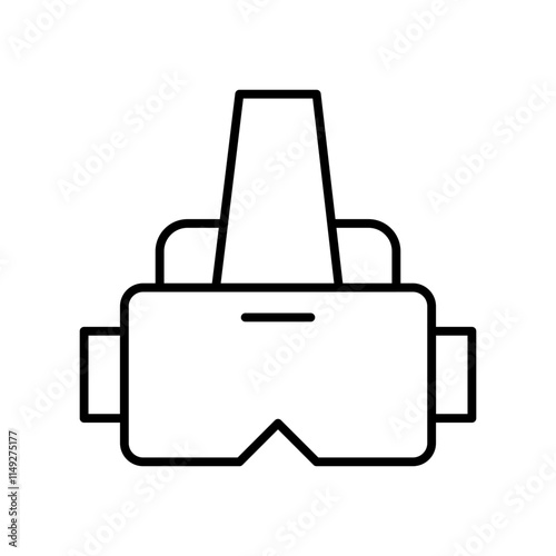 vr headset line icon