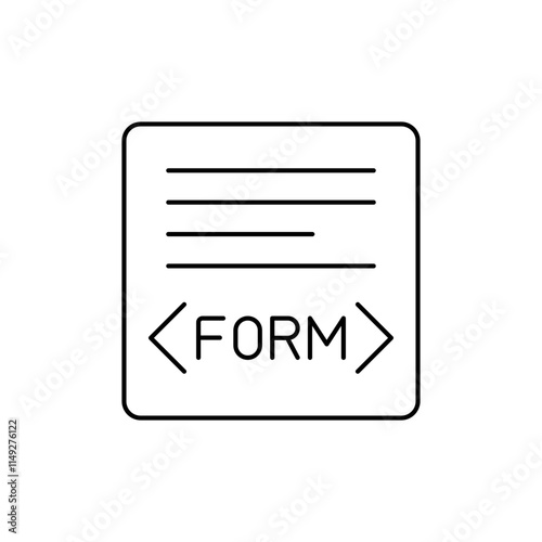Form Outline Icon for use of input element tags.