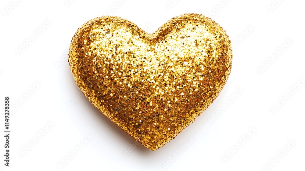 golden heart with sparkles isolated on white golden heart with sparkles isolated on white