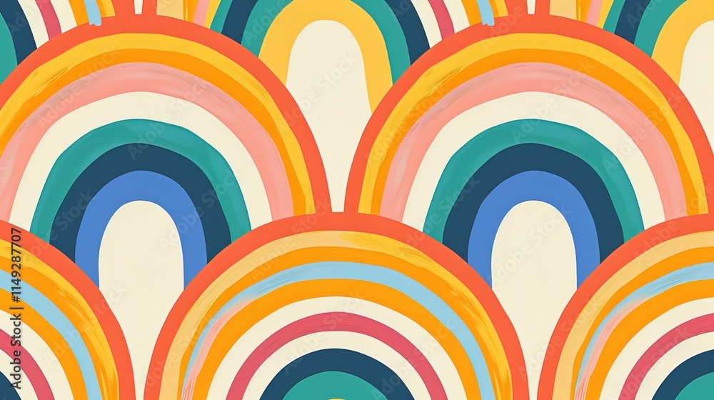 Obraz premium Rainbow dream pattern wallpaper