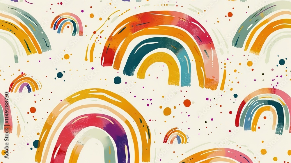 Obraz premium Rainbow dream pattern wallpaper