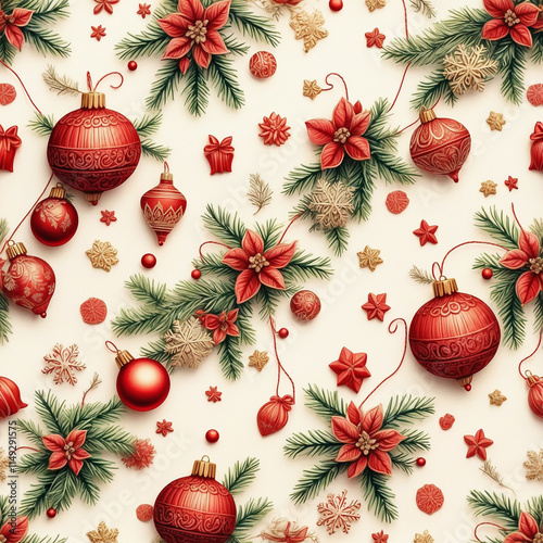 Snowflakes shiny flat red ornaments marry christmass happy new year snow winter seamless pattern background hd wallpaper white backdrop template