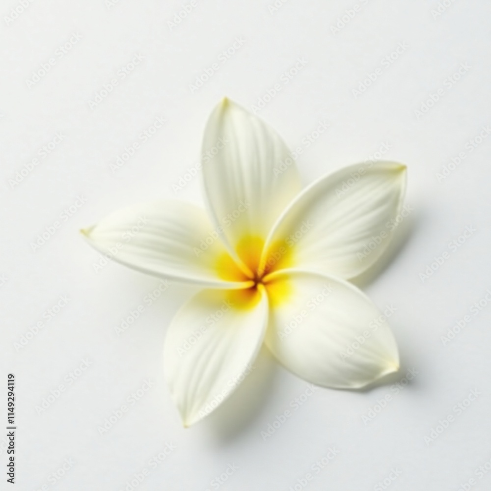Fototapeta premium Single Vanilla Flower Petal on White Background, petal, flowers