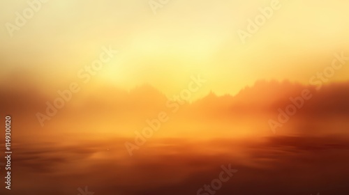 Misty Sunrise Over Mountains: A Golden Hour Landscape Photography