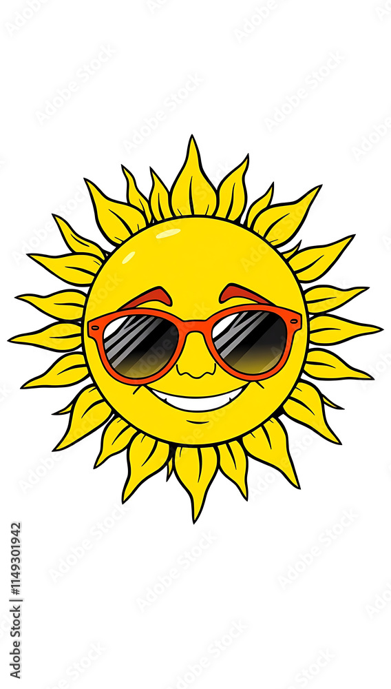 “Smiling Sun with Sunglasses Outline Only, Fill Color, Thicker Line” – A doodle of a smiling sun wearing sunglasses, outlined in thick lines with no fill color on a white background.
“Smiling Sun with Sunglasses Outline Only, Fill Color, Thicker Line” – A doodle of a smiling sun wearing sunglasses, outlined in thick lines with no fill color on a white background.