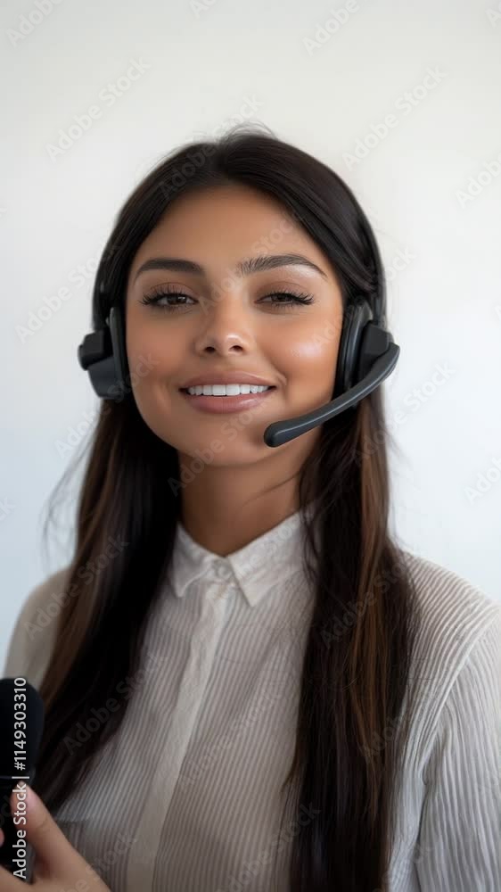 Professional Female Call Center Operator with Headset
Professional Female Call Center Operator with Headset
