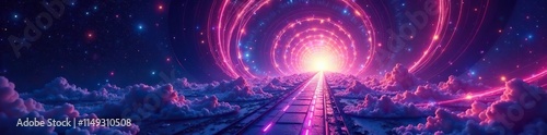 Infinite space in an OLED wallpaper with a tunnel effect, wallpaper, OLED, depth