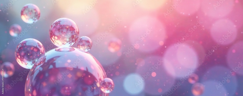 Delicate bubble clusters in a soft focus environment, soothing, subtle, abstract background Delicate bubble clusters in a soft focus environment, soothing, subtle, abstract background