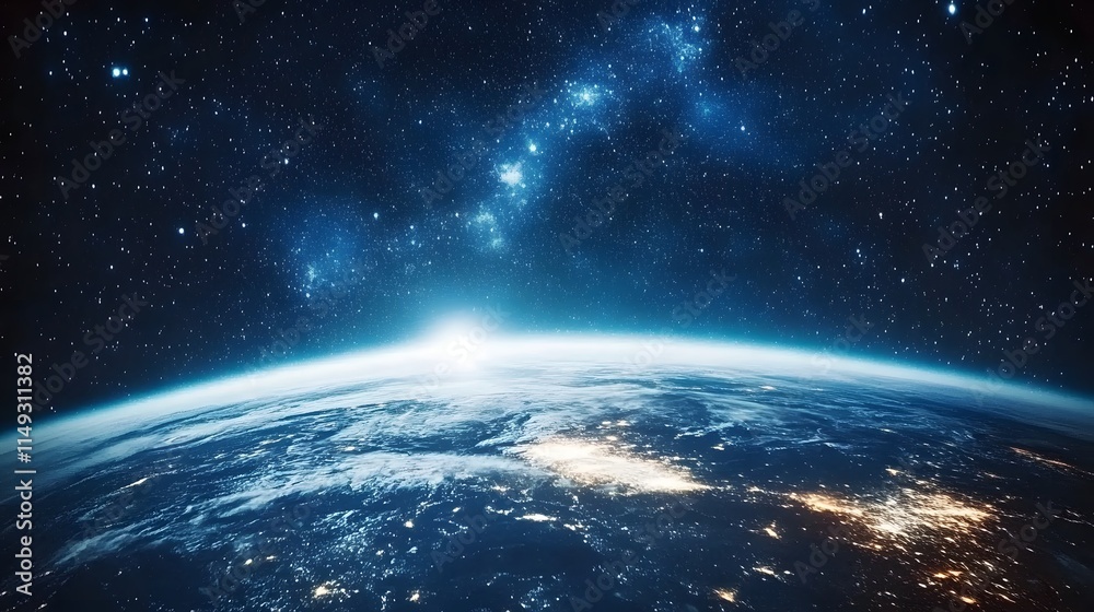 Earthrise Sunrise Celestial Sphere Galactic Panorama Earthrise Sunrise Celestial Sphere Galactic Panorama