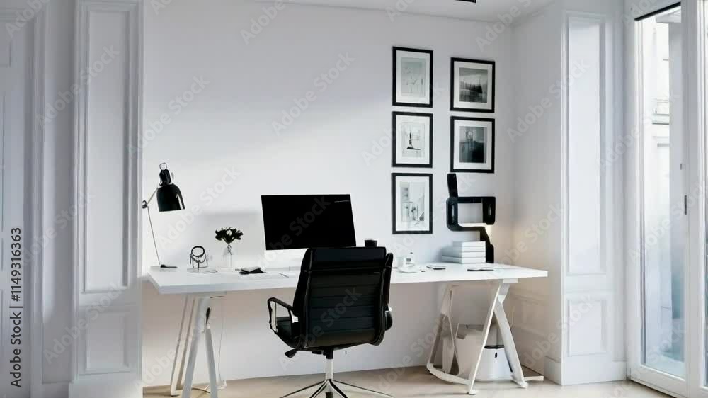 Minimalist Interior: Clean and Modern Work Space Minimalist Interior: Clean and Modern Work Space