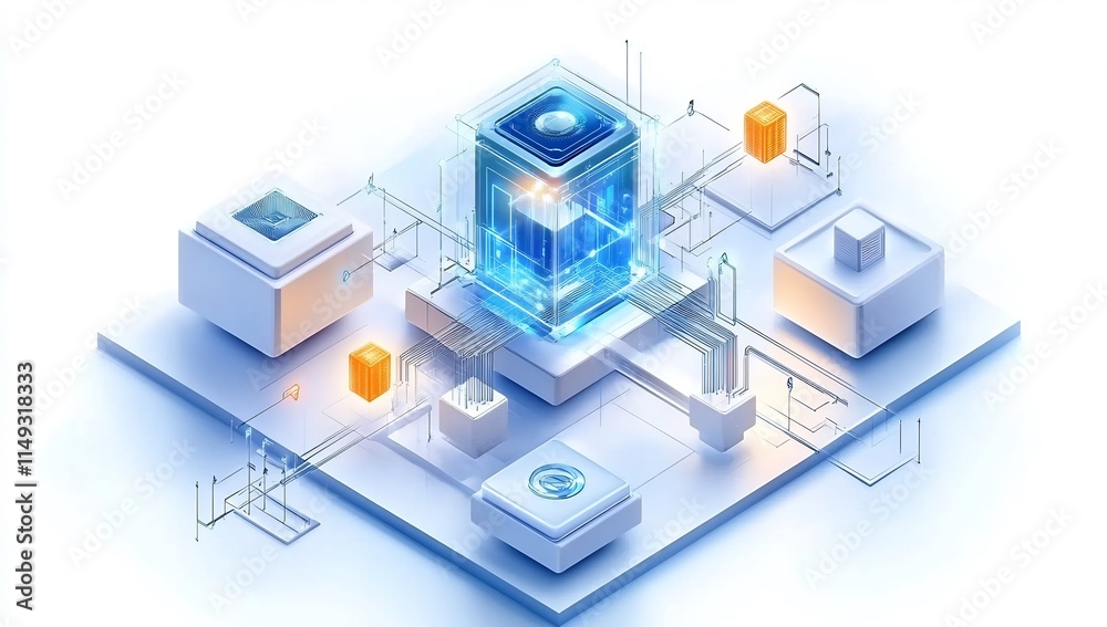 Abstract Digital Data Network Architecture Visualization Abstract Digital Data Network Architecture Visualization