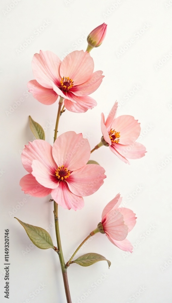 Delicate, hand-painted, abstract flowers in shades of light pink and soft peach on a white background, bokeh effect, hand-painted, colorful Delicate, hand-painted, abstract flowers in shades of light pink and soft peach on a white background, bokeh effect, hand-painted, colorful