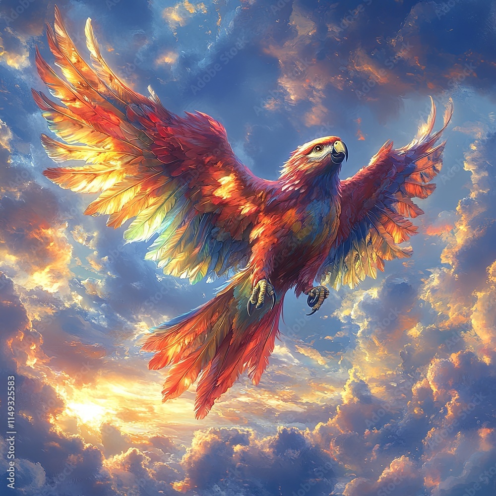 Fototapeta premium Hybrid Raptor with Parrot Beak and Talons