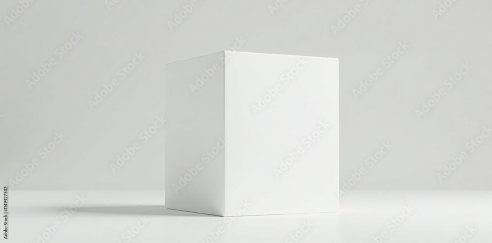 White box with a subtle gradient effect on the surface, clean, empty White box with a subtle gradient effect on the surface, clean, empty