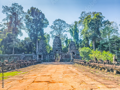 Preah Khan Wat temple in Angkor, Cambodia