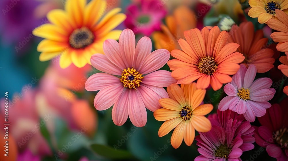 Fototapeta premium Vibrant African Daisies in Full Bloom