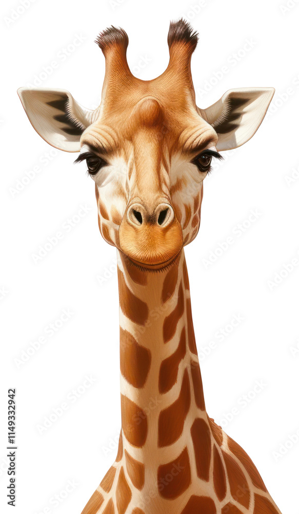 Fototapeta premium PNG Giraffe wildlife animal mammal.