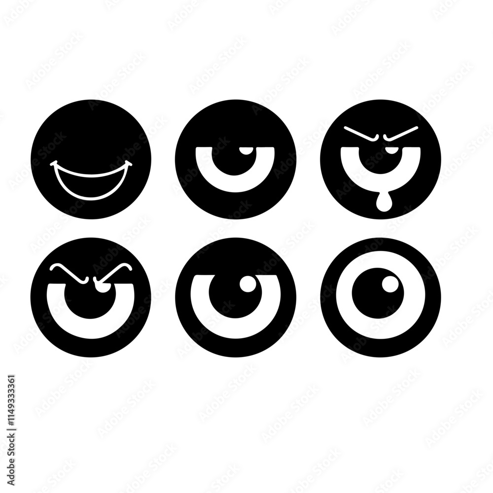 set of cartoon eyes set of cartoon eyes