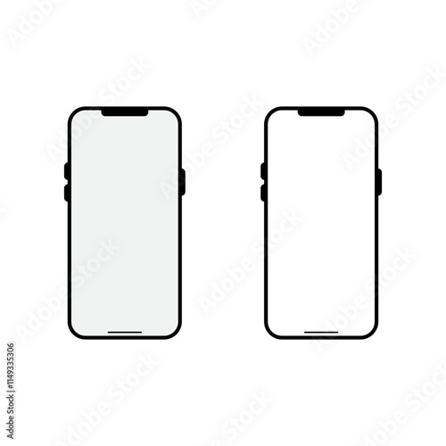 Smartphone device mockup template. Phone screen for ad campaigns and app preview