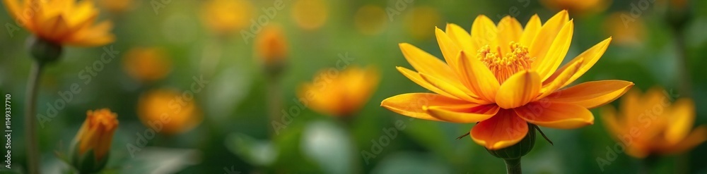Long shot of a turmeric plant with layered blooming flowers, longa, rhizome Long shot of a turmeric plant with layered blooming flowers, longa, rhizome