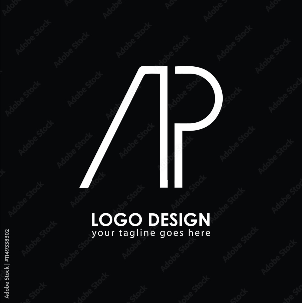 AP AP Logo Design, Creative Minimal Letter AP AP Monogram