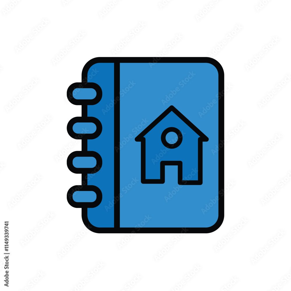 high quality modern address book color icon with minimalist design for digital and print projects high quality modern address book color icon with minimalist design for digital and print projects