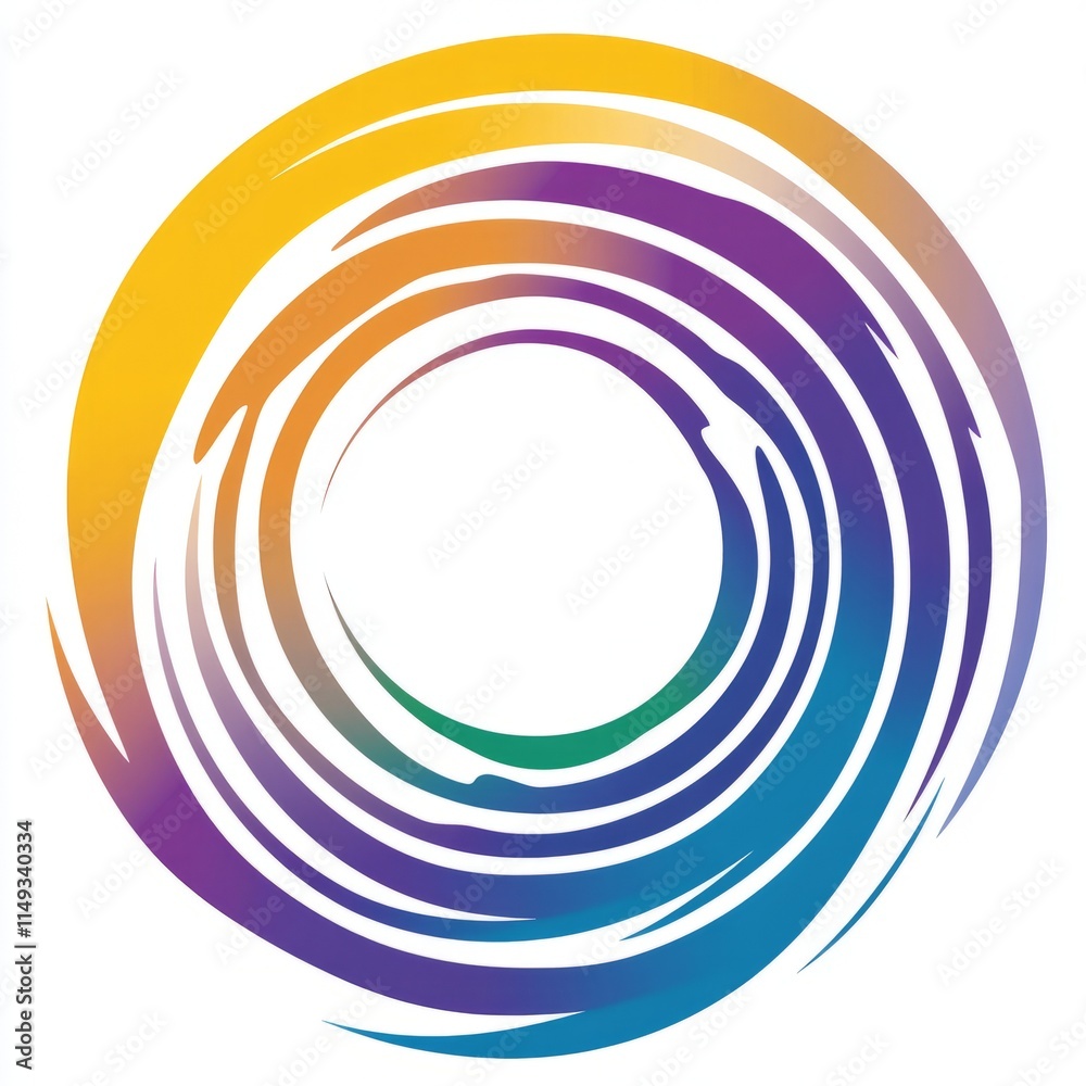 Abstract Colorful Swirling Circle Design Element Abstract Colorful Swirling Circle Design Element