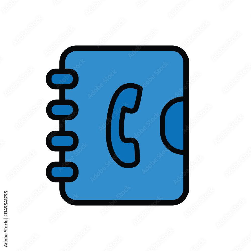 high quality modern address book color icon with minimalist design for digital and print projects high quality modern address book color icon with minimalist design for digital and print projects