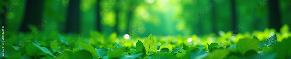 Lush green foliage with blurred trees and a subtle dark blue gradient, nature, trees Lush green foliage with blurred trees and a subtle dark blue gradient, nature, trees