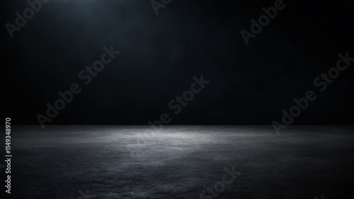black wall background. dark wall and floor