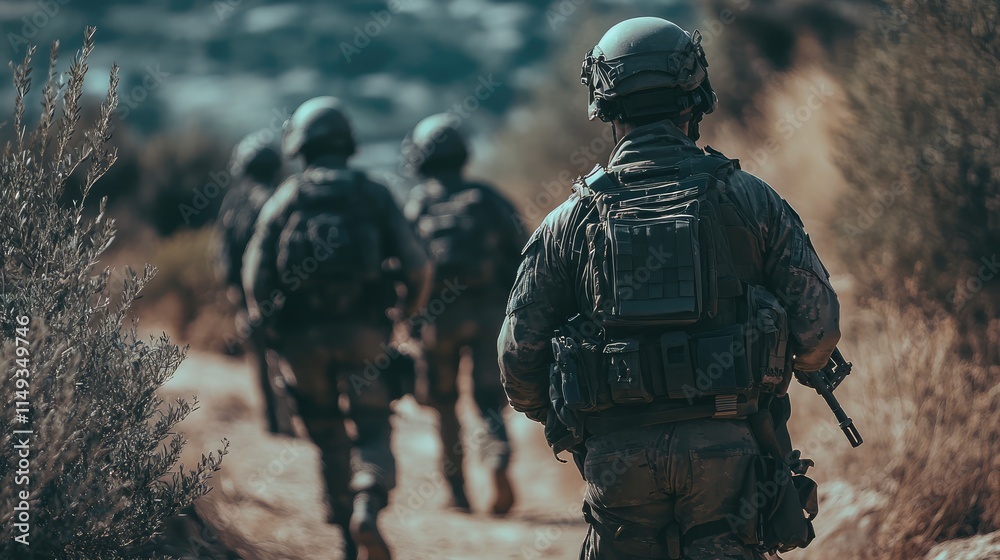 squad of Palestinian National Security Force soldiers on patrol squad of Palestinian National Security Force soldiers on patrol