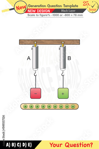 Physics, Physical concepts, High school, middle school, exam question template, numerical lessons, verbal lessons, Next generation problems, for teachers, editable, black layer, eps