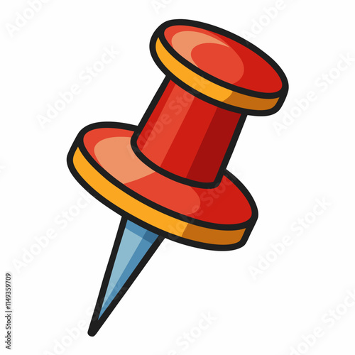 push pin clip vector illustration