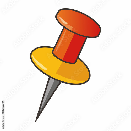 push pin clip vector illustration
