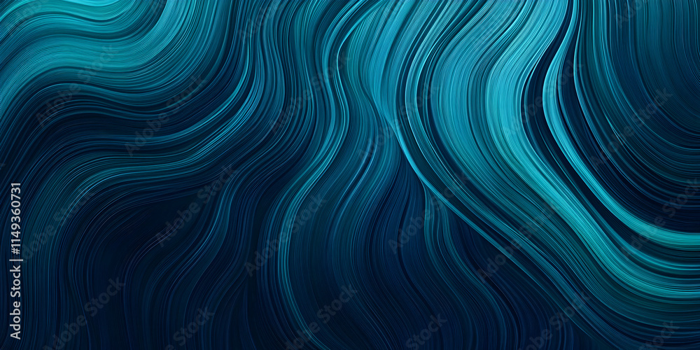 Abstract wavy lines in shades of blue create a serene and calming background. Abstract wavy lines in shades of blue create a serene and calming background.