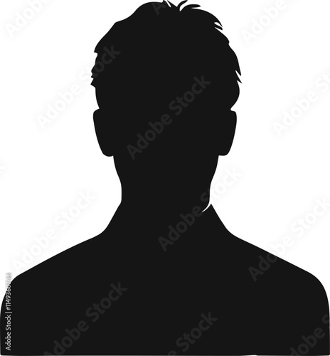 men head silhouette avatar, profile icons. Vector illustration