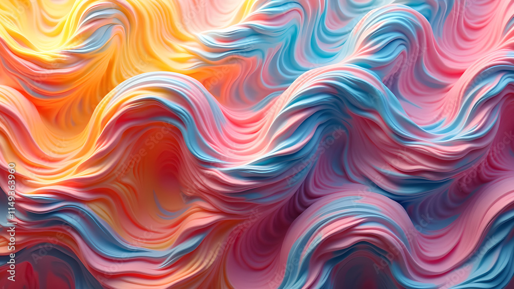 Abstract background with colorful wavy lines. Concept of creativity, imagination, and art. Abstract background with colorful wavy lines. Concept of creativity, imagination, and art.
