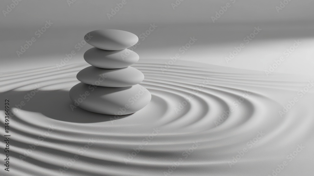 Stacked stones on a zen garden. Stacked stones on a zen garden.