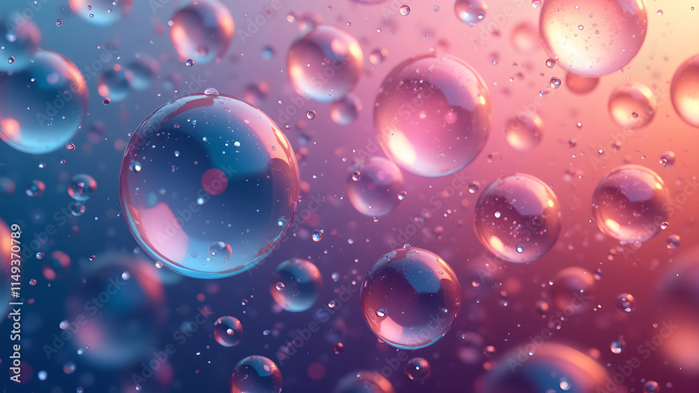 Abstract background with colorful air bubbles. Concept of freshness, purity, and clarity. Abstract background with colorful air bubbles. Concept of freshness, purity, and clarity.