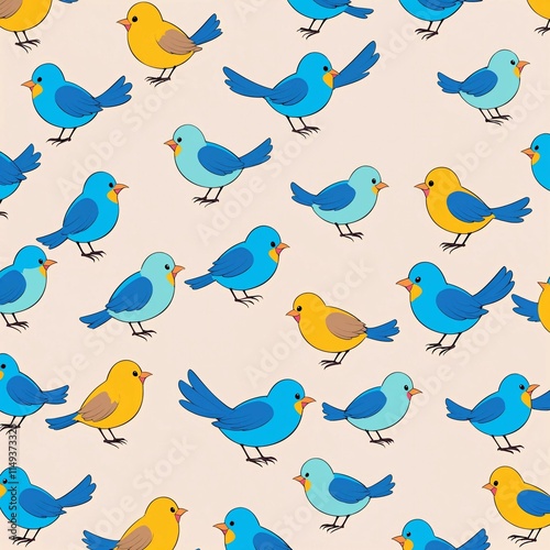 seamless pattern with birds