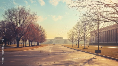 Peaceful Morning at the Pentagon in Virginia photo