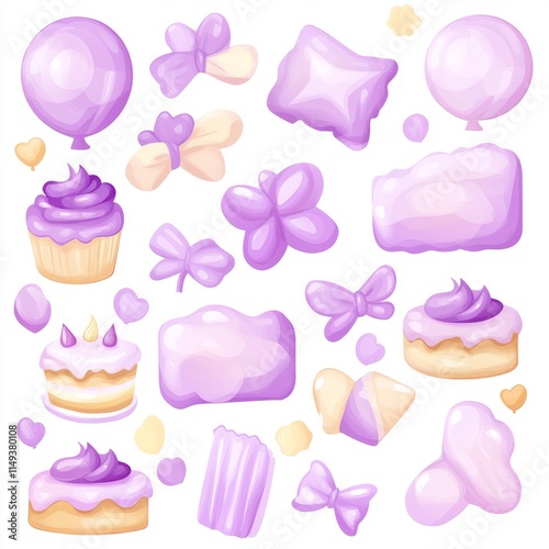 Lavender Party Decorations and Sweet Treats Collection