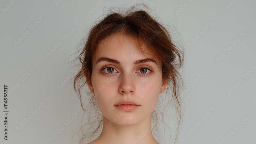 A woman looking up at the sky. Girl face light background model head smile. Model smiles at a head girl. The photo is of a woman with a white shirt lifestyle. A woman looking up at the sky. Girl face light background model head smile. Model smiles at a head girl. The photo is of a woman with a white shirt lifestyle.