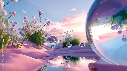 surreal glass plant 