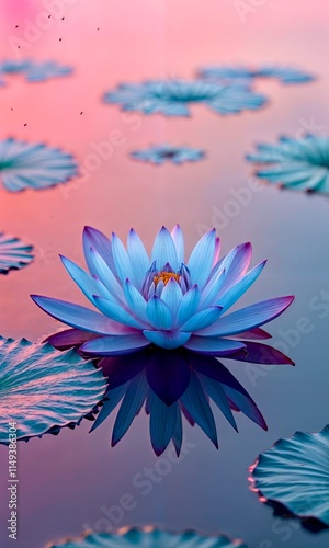 Tranquil Lotus on Calm Waters
