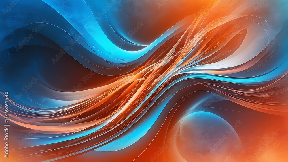Obraz premium Fluid Motion of Colorful Abstract Lines background